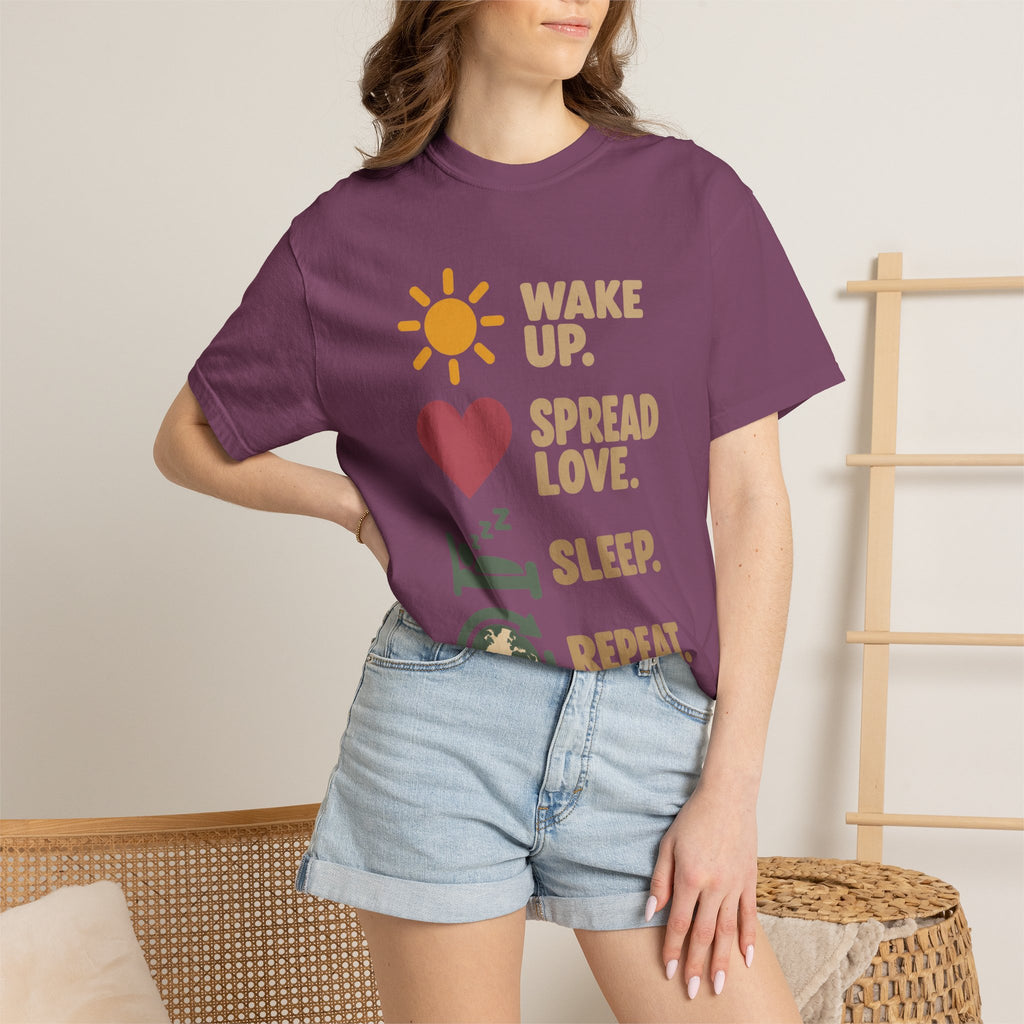 Wake Up Spread Love Sleep Repeat T-Shirt